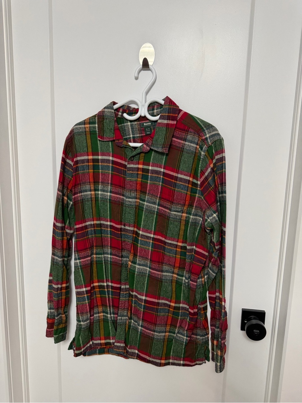 Roots Plaid Button-Down Shirt - Red & Green